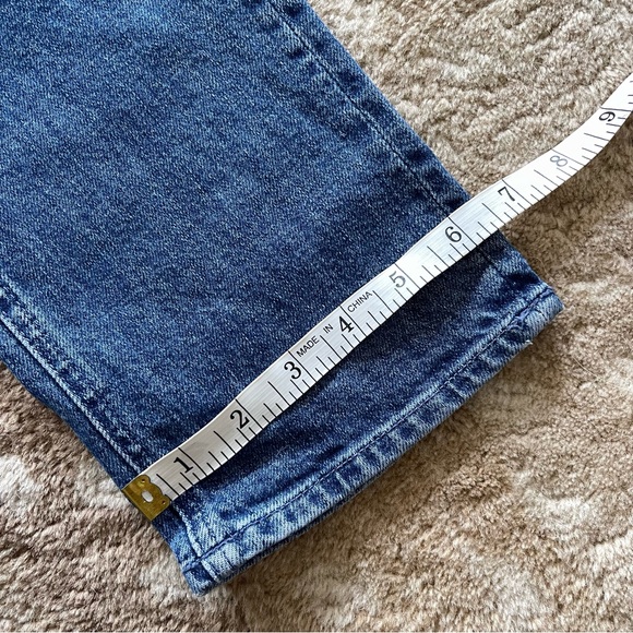 Mother The Dazzler High Rise Straight Leg Jean Medium Blue Cowboys Don't Cry 26 - Picture 7 of 16